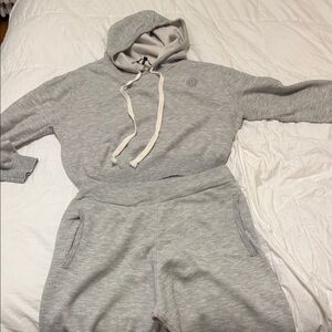 Gray Hoodie and Sweatpants Set
